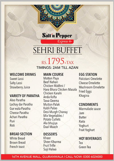 Buffet Menu