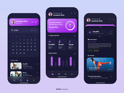 Fitness UI concept app designconcept fitness productdesign sport ui ux visualdesign