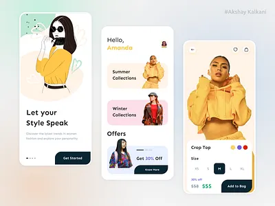 Women Fashion Store - Mobile Design clothing fashion figma minimal mobile app