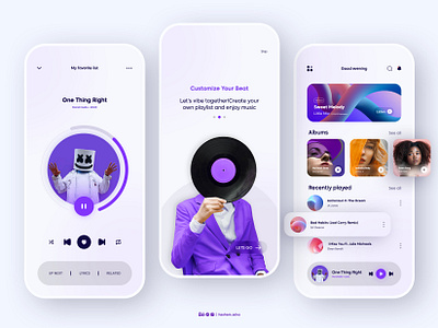 Music player UI concept app branding designconcept musicaudio productdesign streaming ui ux