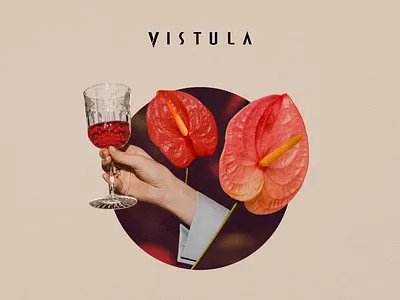Vistula collage celebration collage collage artist design digital collage feminine design illustration minimal wine