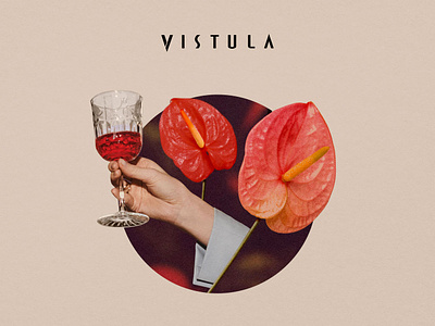 Vistula collage celebration collage collage artist design digital collage feminine design illustration minimal wine