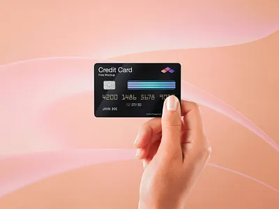 Free Hand Holding Psd Credit Card Mockup card mockup credit card mockup