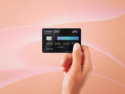 Free Hand Holding Psd Credit Card Mockup card mockup credit card mockup