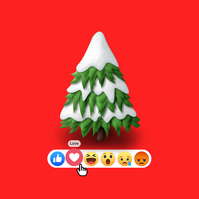 Have a Merry Christmas by pressing the love release button. graphic design