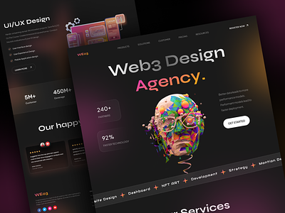 Web3 Agency Landing Page Design agency agency landing page agency website clean design crypto agency crypto landing page design agency digital agency digital marketing landing page landing page design ui ui design web web design web3 web3 agency web3 design website