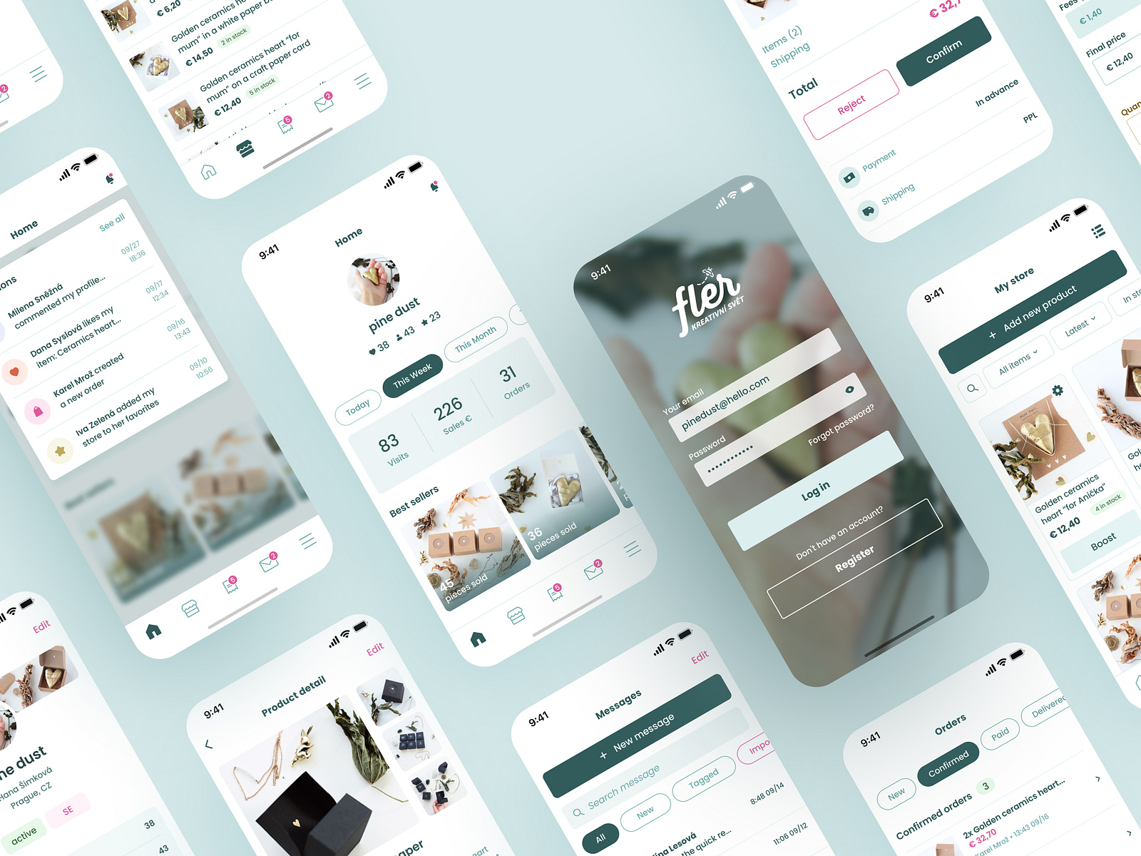 Fler Online handmade marketplace by Hana Simkova on Dribbble