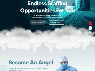 Angel Staffing- Website angels branding doctor website doctorwebsite figma job seeking jobs nurses nursing website opportunites soctor staffing staffingwebsite ui ux web design website