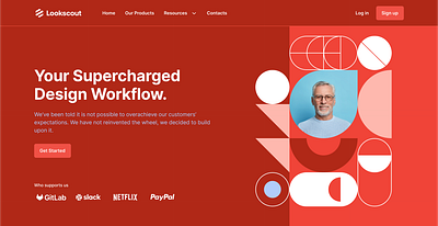 Lookscout Landing Page agency branding design elegant landing page logo lookscout minimalist modern ui webpage website