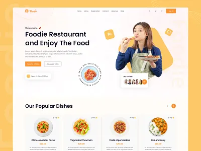 Restaurant website landing page best designer design dribbble best shot food food drink foodie homepage restaurant restaurant website rupak rupak chakraborty trendy design ui designer uiux web web design website website design xgenious