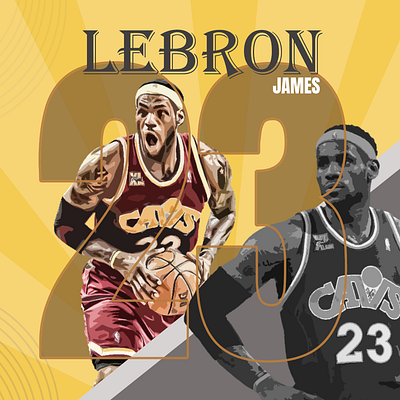 Post design Lebron James branding design graphic design illustration logo typography