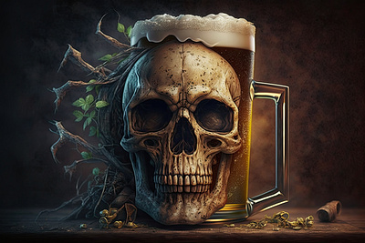 Pirates beer AI Gen 2d 3d ai art artwork beer branding design illustration midjourney pirates