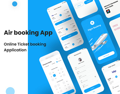 Air Booking App app application design figma graphic design illustration landing page mobile app ui uiux ux uxui