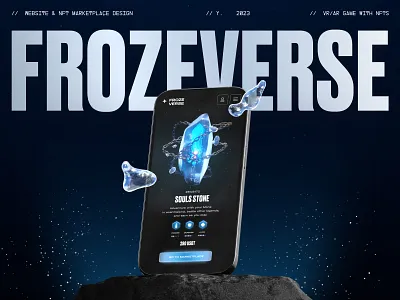 Frozeverse - Metaverse Game Website 3d 3d designer animation game gaming illustration landing landing page meta metaverse motion design phenomenon ui ui design ux uxui web design webdesign website website design