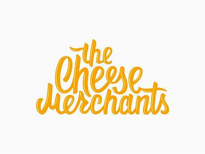 The Cheese Merchant branding calligraphy cheese clever concept custom design font fun lettering letters logo shape typography