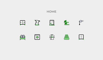 Icons set HOME branding design graphic design home icons icons set illustration logo ui uiux ux
