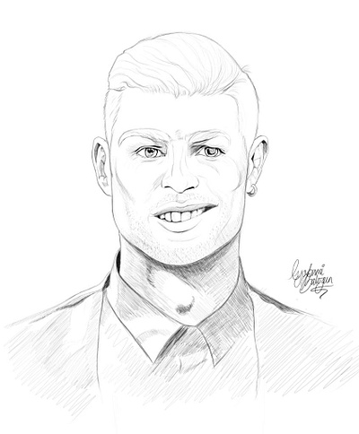 CR7 art design drawing graphic design illustration