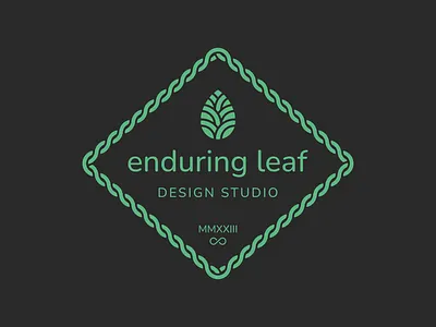 Enduring Leaf Badge branding branding agency emblem green logo icon design icon logo inspiration leaf logo mark marketing minimalism monogram mosaic plant simple logo tree