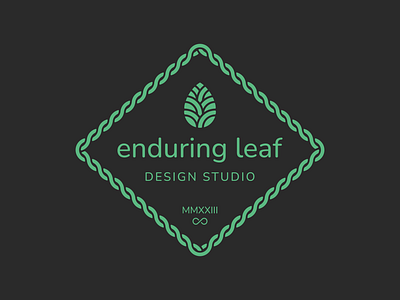 Enduring Leaf Badge branding branding agency emblem green logo icon design icon logo inspiration leaf logo mark marketing minimalism monogram mosaic plant simple logo tree