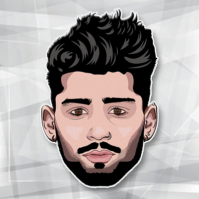 Zayn malik 2D Illustration 2dillustration adobeillustrator artwork graphic design illustration vector vector art zayn malik