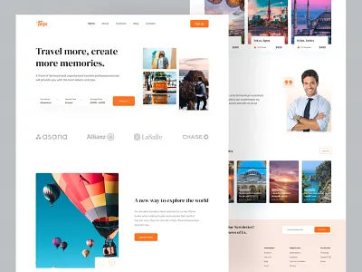 Travel Agency Landing Page adventure agency airbnb booking destination explore figma hero hotel journey landingpage tour tourism travel traveling trip vacation web design website world