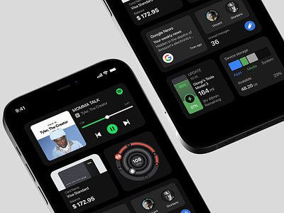 iOS widget set concept app ios ios 14 widgets mobile ui design widget