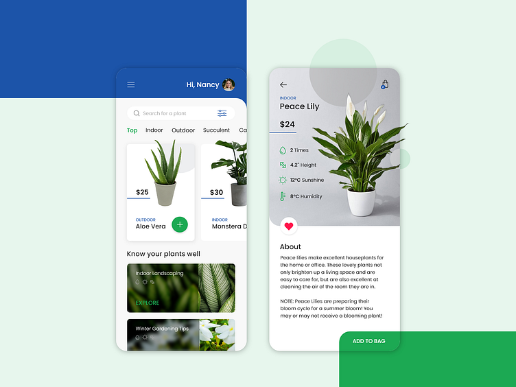 Plant UI app by Tanvi Karanjawala on Dribbble
