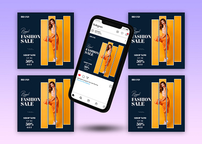 Fashion Social Media Post Template Design business post social banner