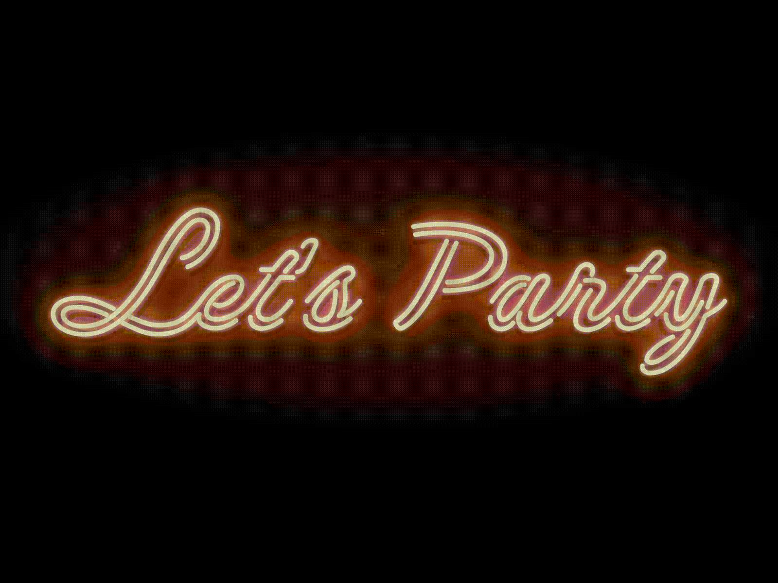 Let's Party Neon Sign animation balloons beer birthday blinking lights bright celebration cocktails drinks festive get together girls night holiday invitation lights neon sign party pink tv art wine