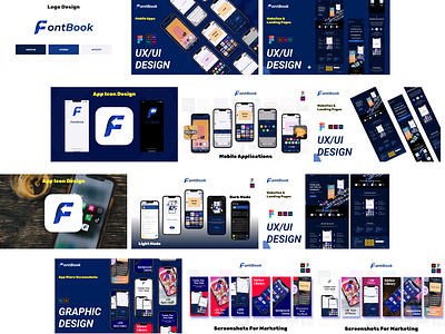 FontBook UX/UI Design Project - IOS iPhone & iPad 2d animation branding case study design illustration logo ui ui design ux ux case study ux design