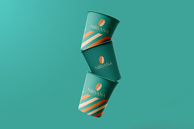 Nirvana Coffee Shope, Boston branding coffee design graphic design logo packaging