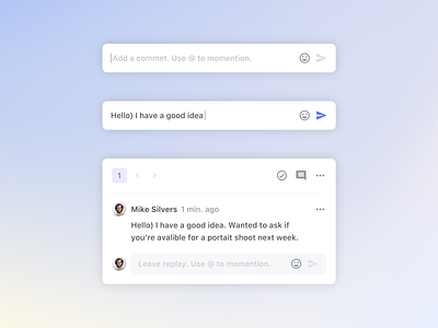 Add comment add comments chat comments communication components control creative design feedback interface message modal owner product product design send service ui ui kit uxui