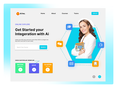 Ai website Ui / Ux design ai website ui design graphic design landing page ui ui ui ux design