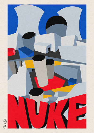 Nuke art digital art graphic design illustration poster print vector