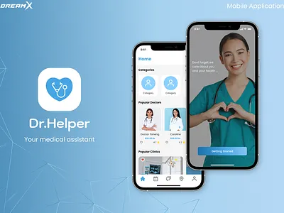 Dr.Helper [Healthcare] app clickable prototype design dreamx figma healthcare illustrations iphone medical app mobile mobile app mobile app design prototype startup ui ui design ux ux design web design wireframe