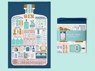 The G & T Towel alcohol booze botanicals cocktail design distillery gin gin and tonic gt illustration info graphic infographic spirit