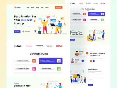 Digital Agency Landing Page agency landing branding design digital agency figma ui design graphic design hero section illustration landing page landing pages logo ui ui designer ui ux ux web ui website