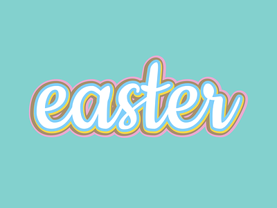 Easter Typography bunny celebrate celebration cursive digital art egg hunt eggs festive greeting card happy easter holiday invitation party pastel pastel colors seasonal simple spring spring colors spring font