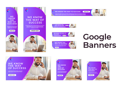 Google Banners banner design banners banners of different sizes branding design google banners graphic design photoshop typography ui ux