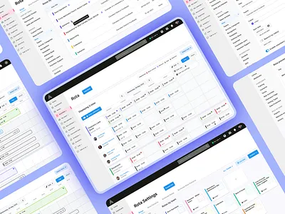 Rota for a Saas app calendar day view graphic design rota saas schedulling settings staff management staff schedulling ui ux design week view