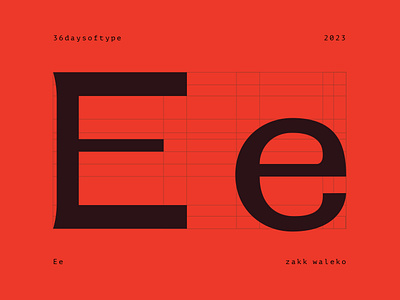 36 days of type: Ee 36daysoftype bold design font graphic design icon letter e modern sans serif type typography zakk waleko
