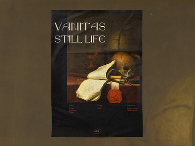 Vanitas Still Life - Poster art font graphic design painting poster poster design typeface typography visual design