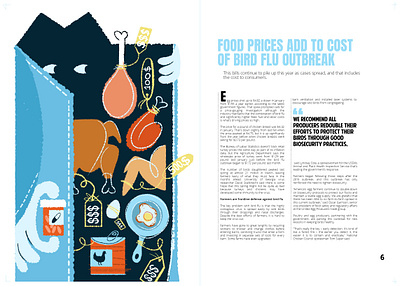 Sneaky Food bird flu design editorial illustration food illustration magazine