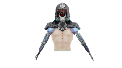 Robot Humanoid 3d 3d modeling animation art blender graphic design hurd surface rendering sci fi