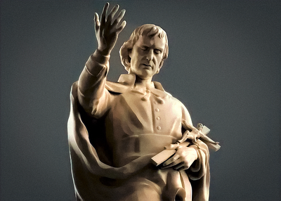 Statue of Saint Louis-Marie Grignon de Monteforte 3d 3d art anatomy figure zbrush
