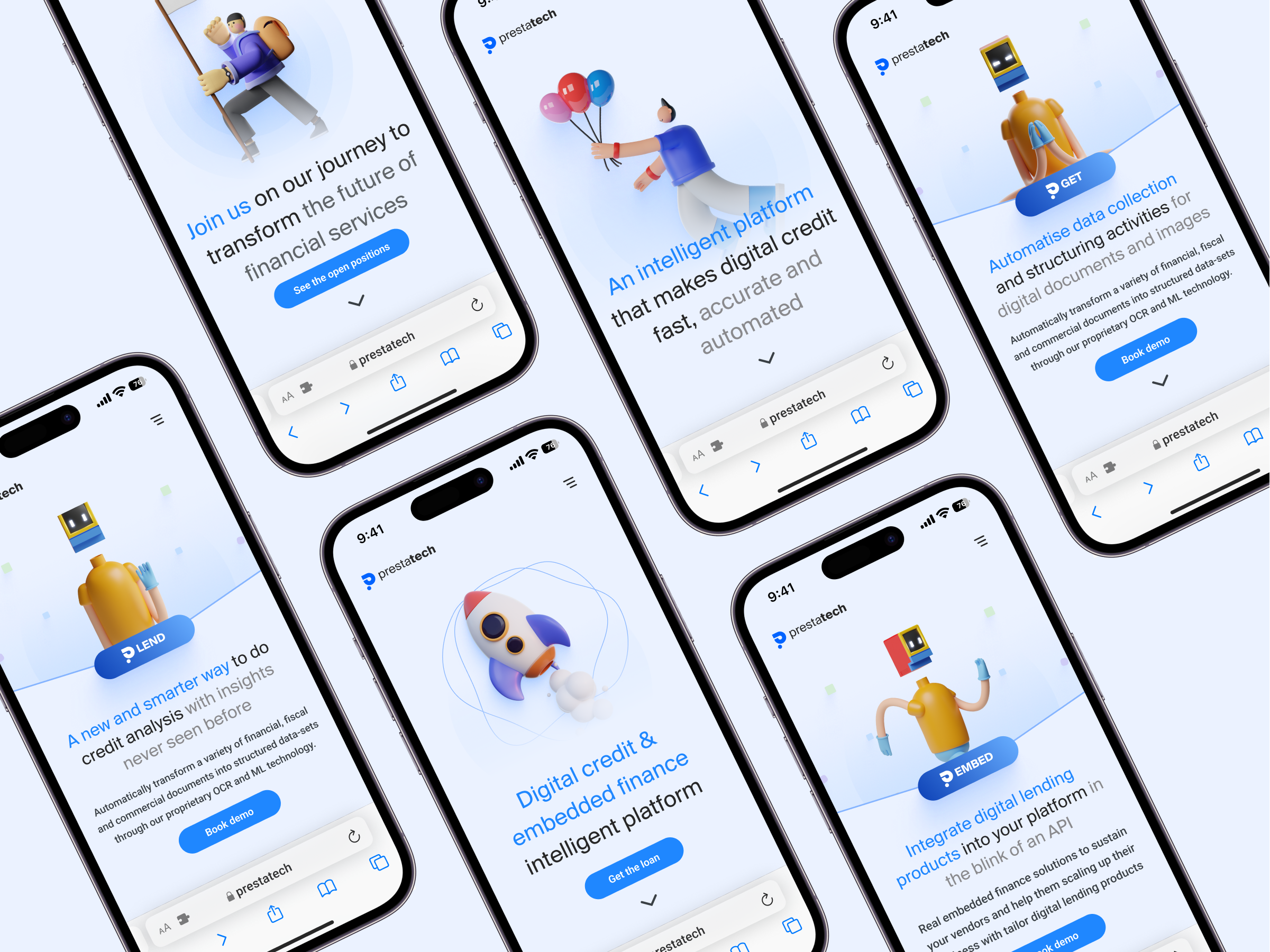 Prestatech Website Design - Revolutionizing Digital - UI animation app branding concept design flat graphic design interaction logo minimal site ui ux web