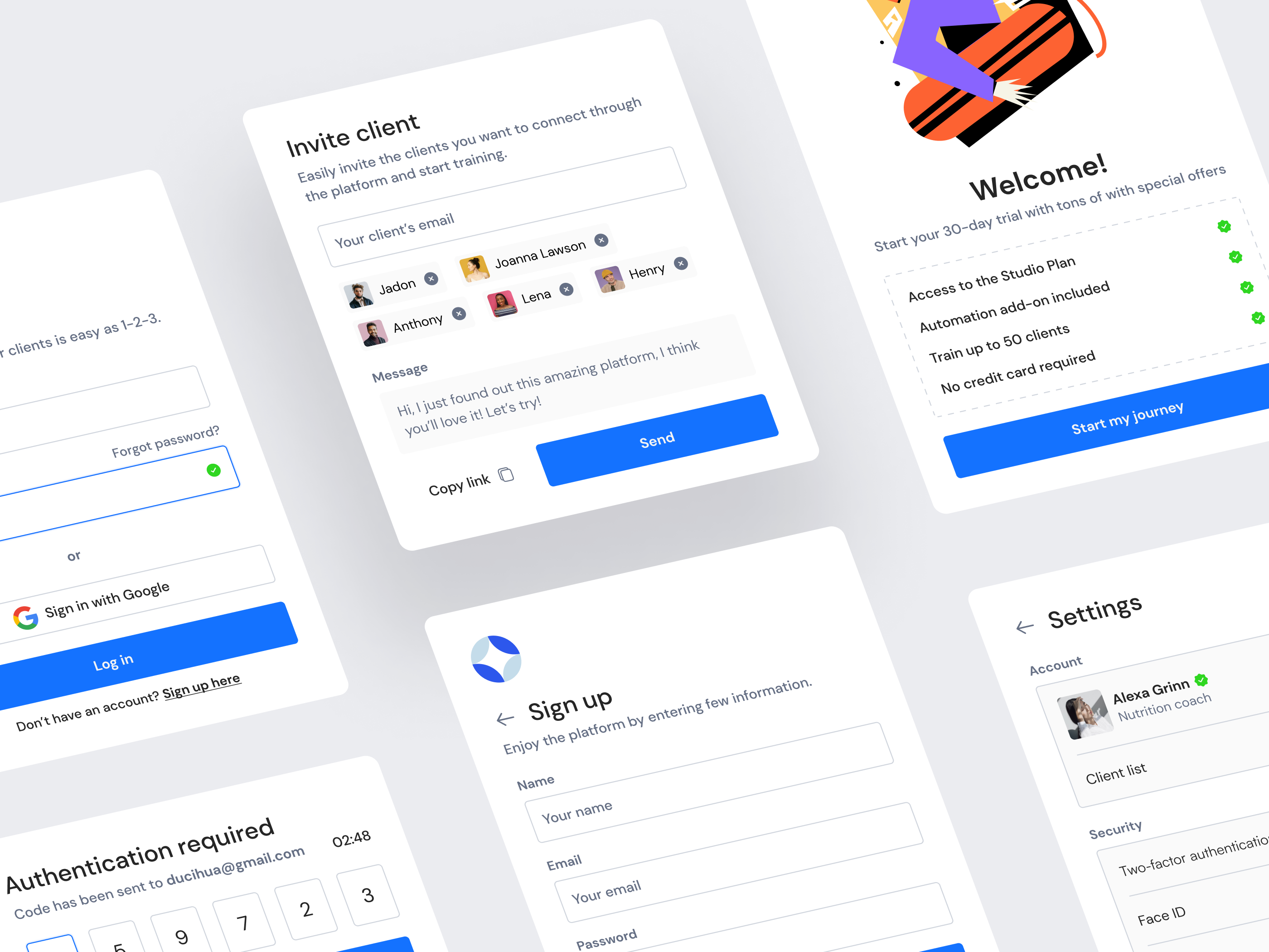Collection of login modal app design app modal clean design login minimal modal mobile design mobile modal modal modal design popup popup design saas signup ui ux