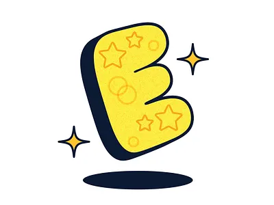 36 Days of Type - day 5 - E 36 days of type adobe illustrator daily challenge design e floating gold grain graphic design illustration illustrator lettering magic noise stars texture type typography vector yellow