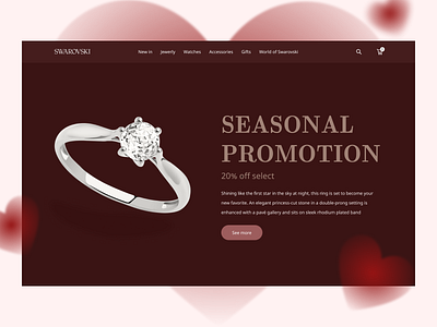 Landing page Swarovski Concept #1 app branding color design graphic design illustration logo swarovski typography ui ux vector