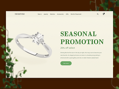 Landing page Swarovski Concept #2 app branding color design graphic design illustration interesting landing logo swarovski typography ui ux vector